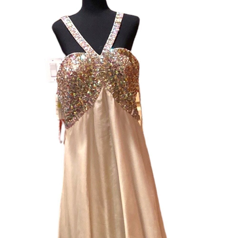 Party Time Formals Halter Evening Gown